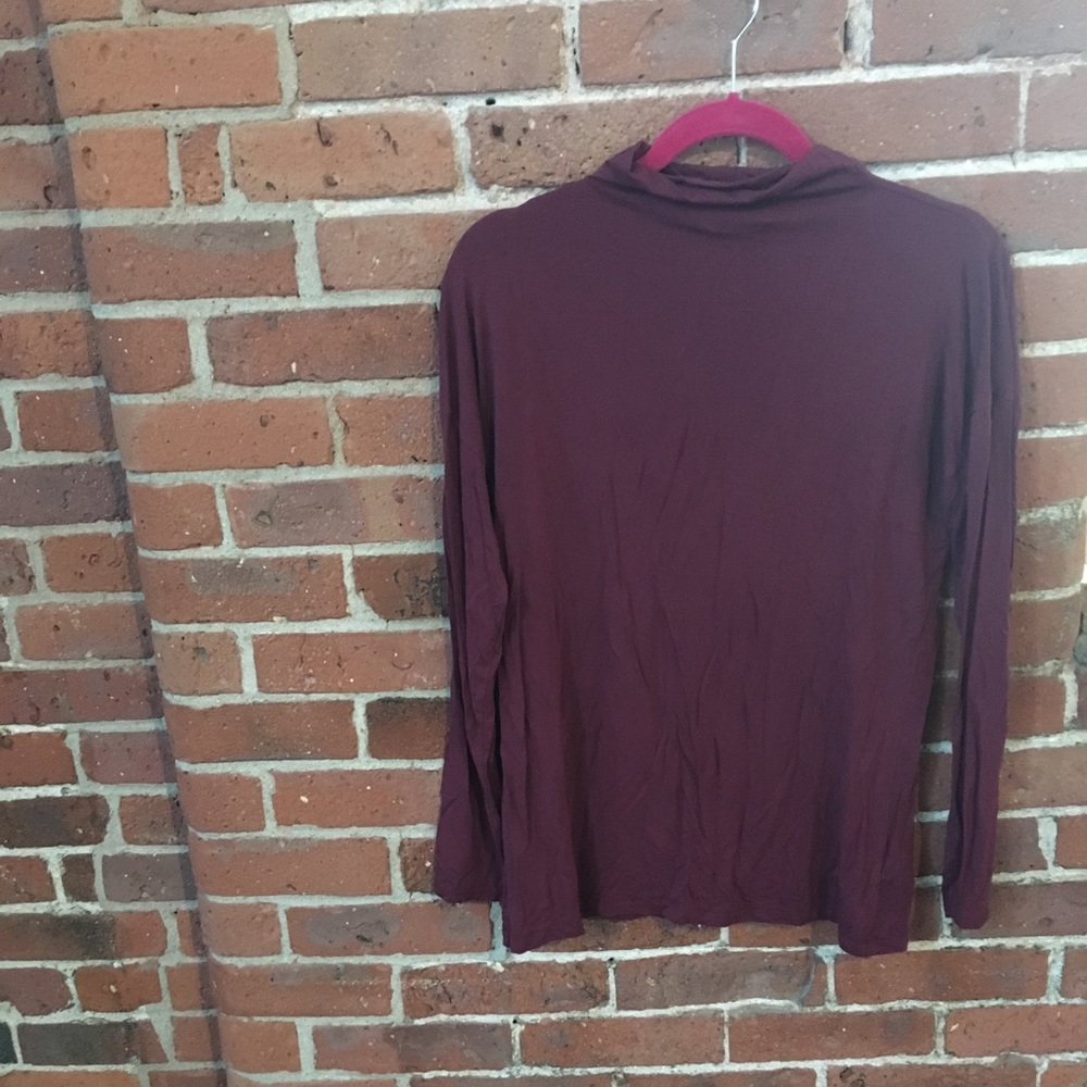 Maroon Mock Turtleneck Shirt